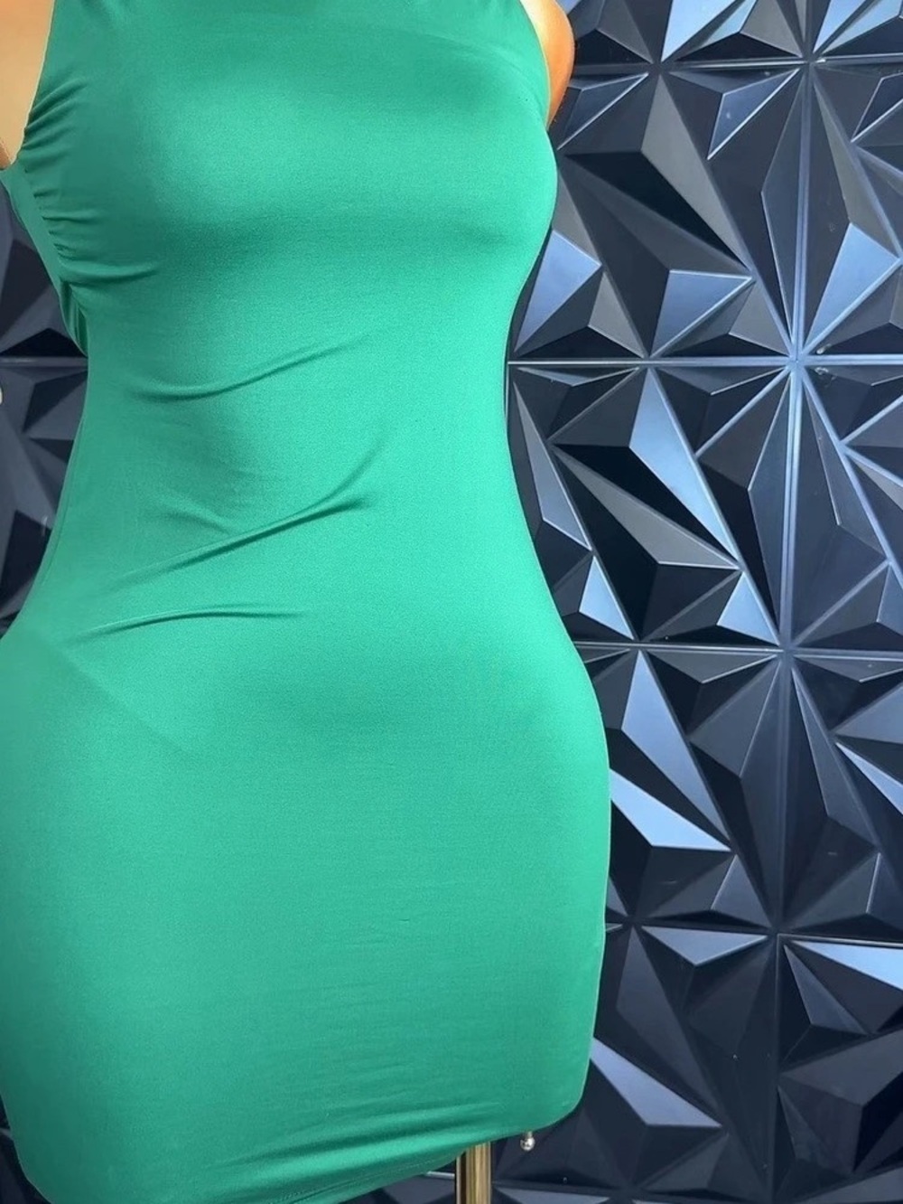 🔥👗Green Ruched Mini Dress Like New